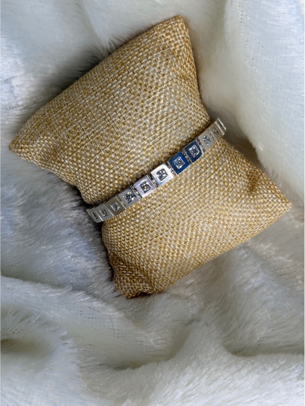 Silpada DDB630 RARE VHTF 2002 Catalog Cubes of Silver Bracelet
